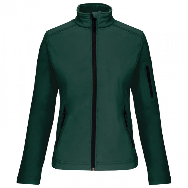 VESTE SOFTSHELL FEMME PERSONNALISABLE 'KARISOFT' - vert bouteille