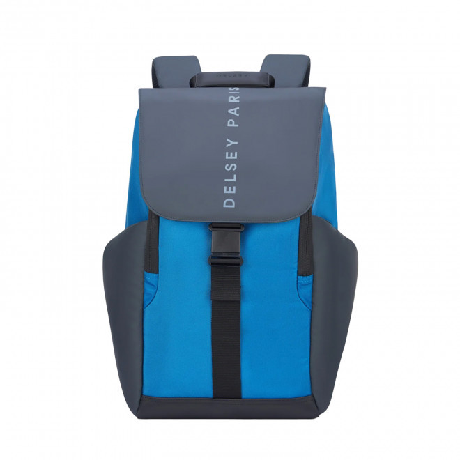 SAC A DOS DELSEY PARIS PERSONNALISABLE 'SECURFLAP' - bleu