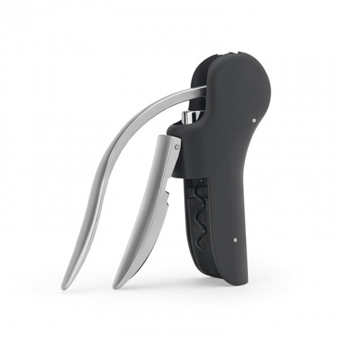 TIRE BOUCHON PERSONNALISABLE SOMMELIER A LEVIER 'BOUP' - noir