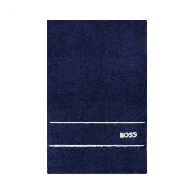 SERVIETTE 40X60 HUGO BOSS PERSONNALISABLE 'PLAIN' - bleu marine