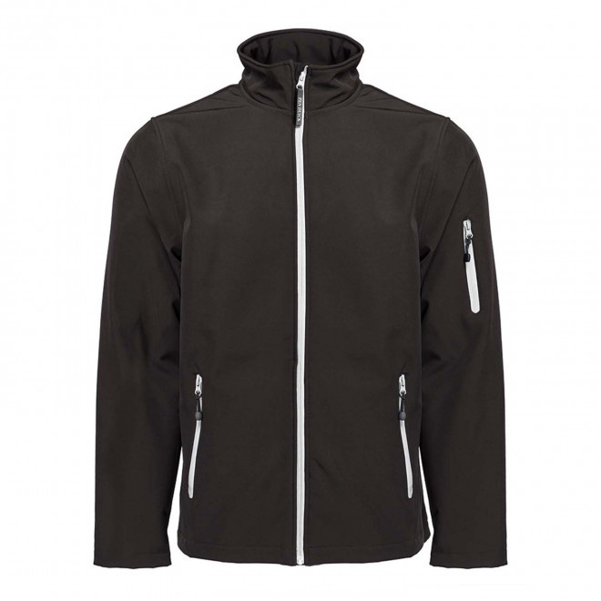 SOFTSHELL HOMME PERSONNALISABLE PEN DUICK 'ATLANTIC' - noir/blanc