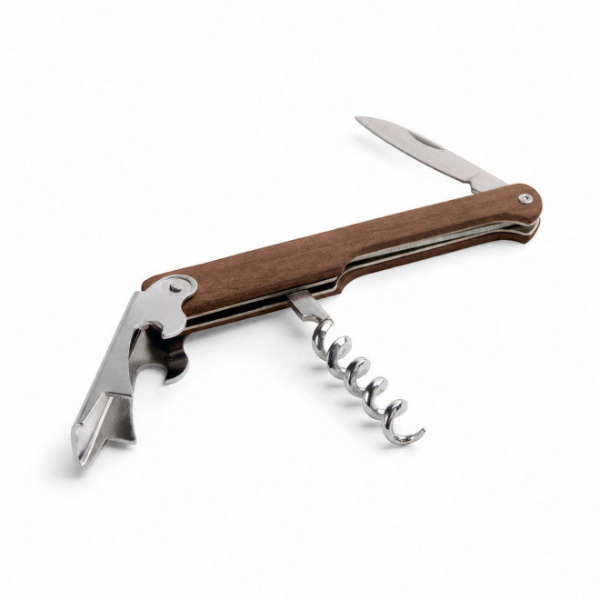 SOMMELIER EN BOIS PERSONNALISABLE 'BOUCHTI' - brun