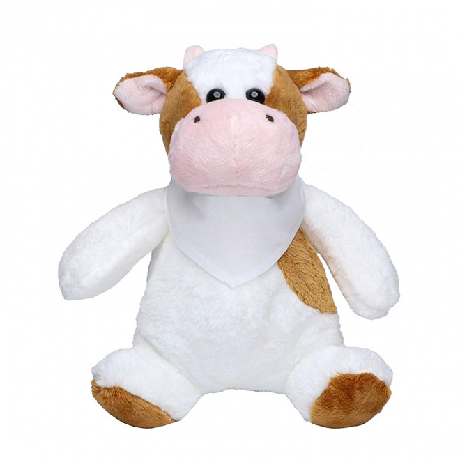 PELUCHE VACHE PERSONNALISABLE 'AMEUHLY BANDANA '  - blanc