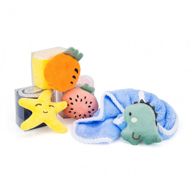 SET 12 SERVIETTES PERSONNALISABLES 'WOUFFY MARIN' - multicolore