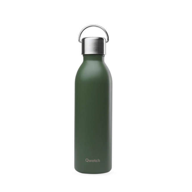 BOUTEILLE ISOTHERME QWETCH® PERSONNALISABLE 'ACTIVE 600ML' - kaki