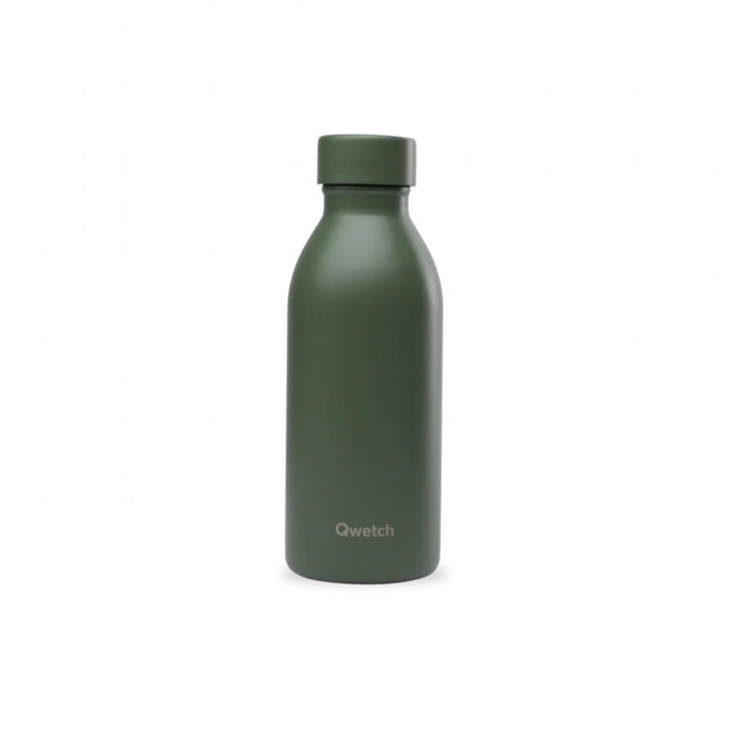 GOURDE ISOTHERME 500 ML QWETCH® PERSONNALISABLE 'ICON' - kaki