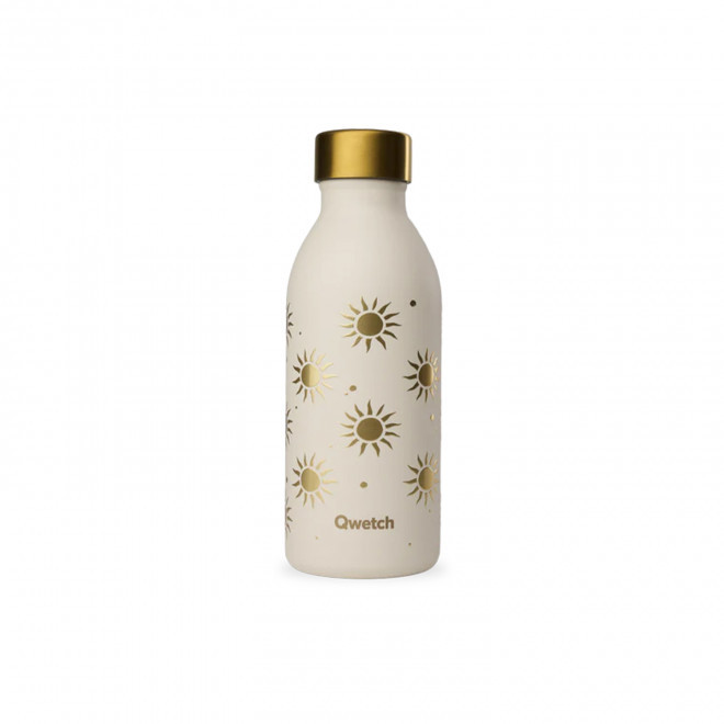 GOURDE ISOTHERME 500 ML QWETCH® PERSONNALISABLE 'ICON' - évasion sable