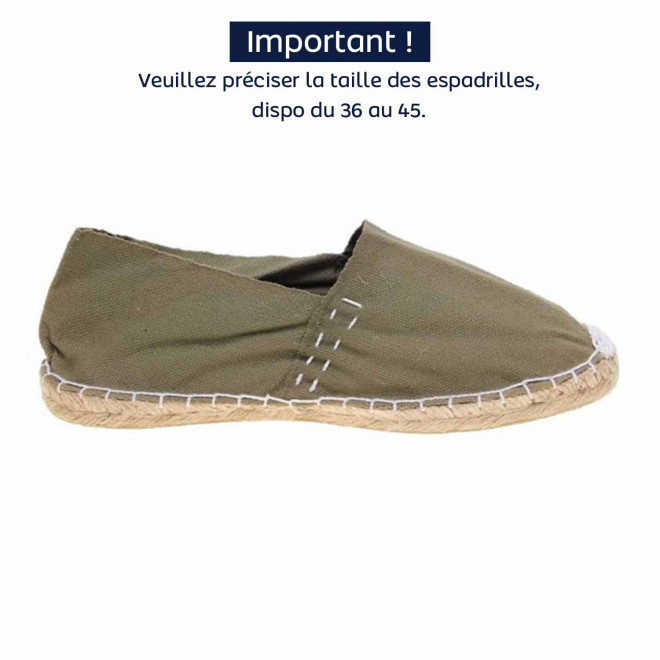 ESPADRILLES PERSONNALISABLE 'SOLEADO' - kaki