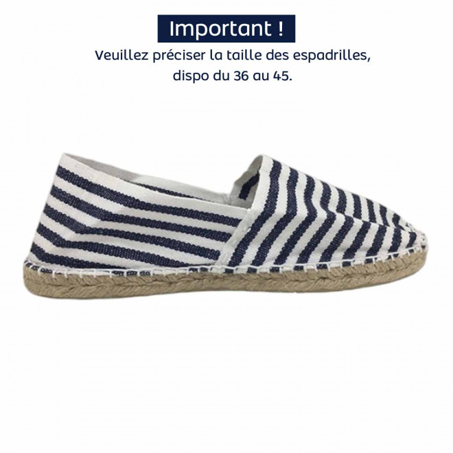ESPADRILLES PERSONNALISABLE 'SOLEADO' - marinière