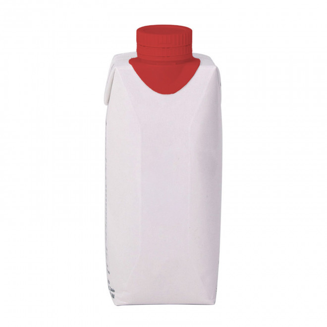 BOUTEILLE EAU EN CARTON 330ML PERSONNALISABLE 'HYDRATON' - blanc/rouge