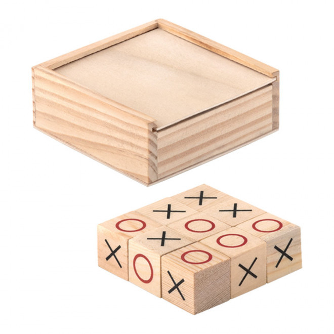 JEU DE MORPION PUBLICITAIRE EN BOIS 'TICTAC' - bois