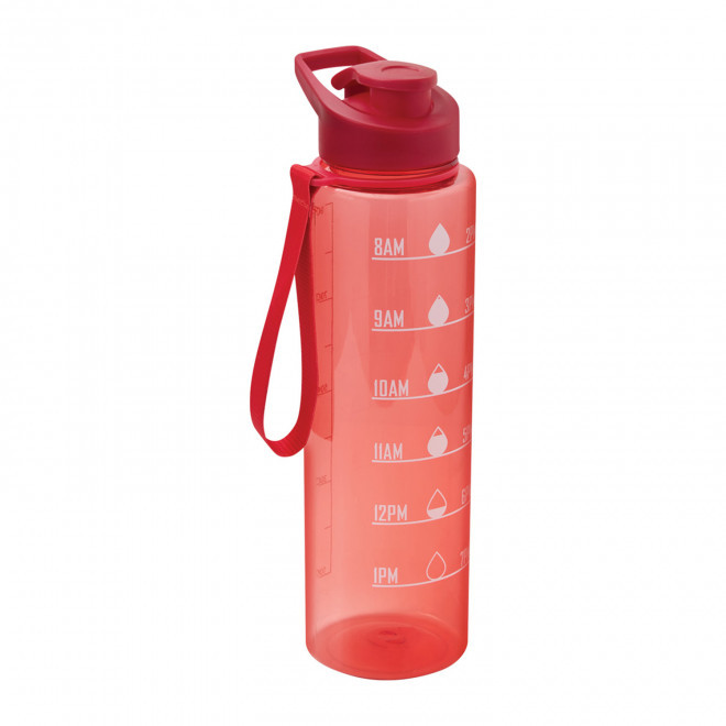 GOURDE AVEC DRAGONNE ET GRADUATIONS 1L PERSONNALISABLE 'DAYLO' - rouge