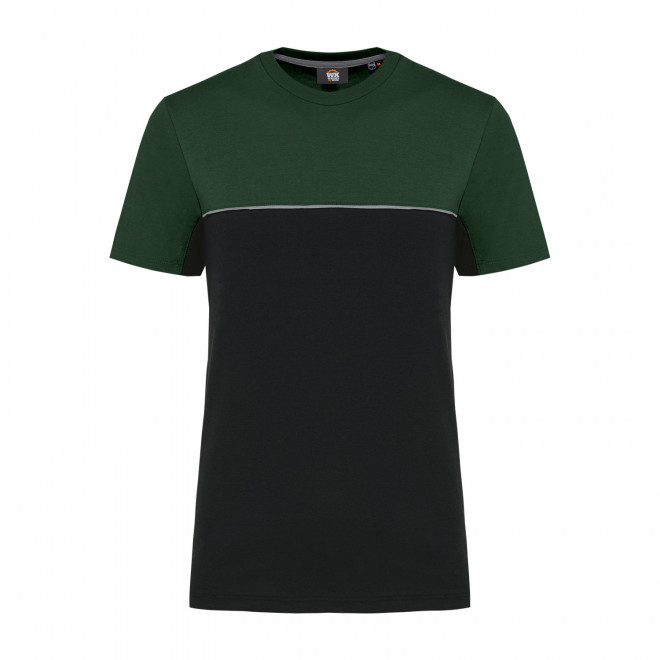 TEE-SHIRT DE TRAVAIL MIXTE PERSONNALISABLE 'WORKSHARP' - noir/vert
