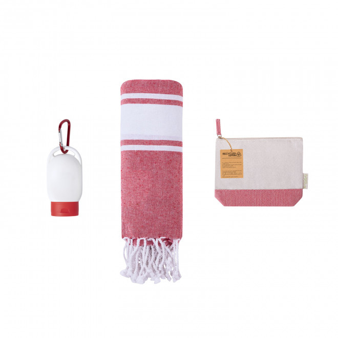 SET PUBLICITAIRE TROUSSE ET ACCESSOIRES ETE 'BRONDZ' - rouge