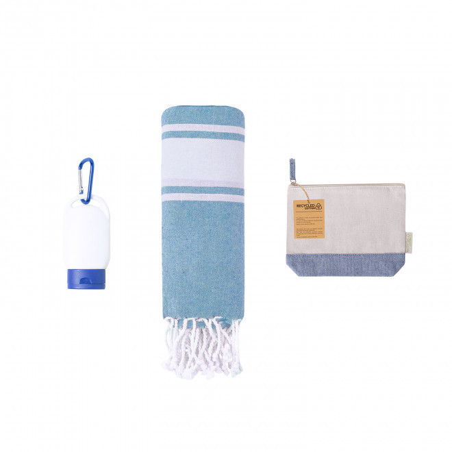 SET PUBLICITAIRE TROUSSE ET ACCESSOIRES ETE 'BRONDZ' - bleu