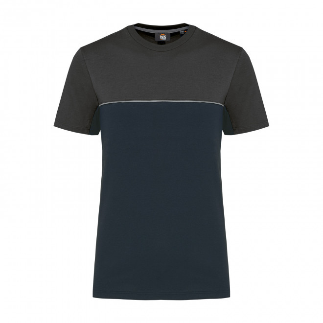 TEE-SHIRT DE TRAVAIL MIXTE PERSONNALISABLE 'WORKSHARP' - marine/gris