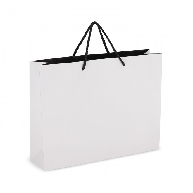 SAC CADEAU PAPIER FSC PERSONNALISABLE 'SOSOMA MAXI' - blanc