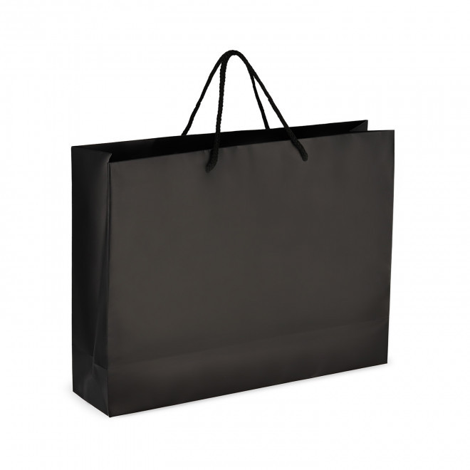SAC CADEAU PAPIER FSC PERSONNALISABLE 'SOSOMA MAXI' - noir