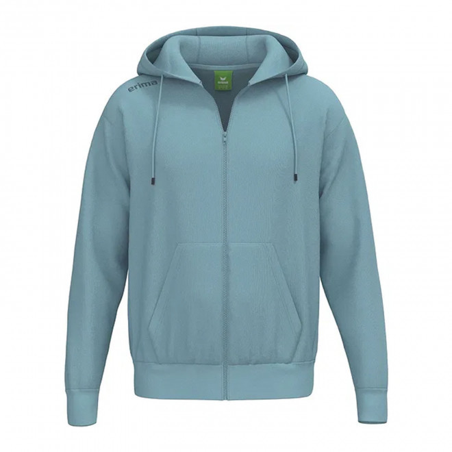 SWEATSHIRT CAPUCHE ZIPPE HOMME PERSONNALISABLE 'TS' - bleu aqua