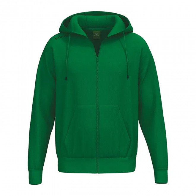 SWEATSHIRT CAPUCHE ZIPPE HOMME PERSONNALISABLE 'TS' - vert