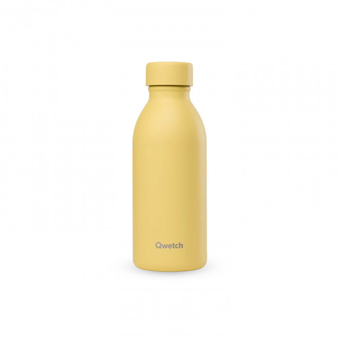 GOURDE ISOTHERME 500 ML QWETCH® PERSONNALISABLE 'ICON' - citron