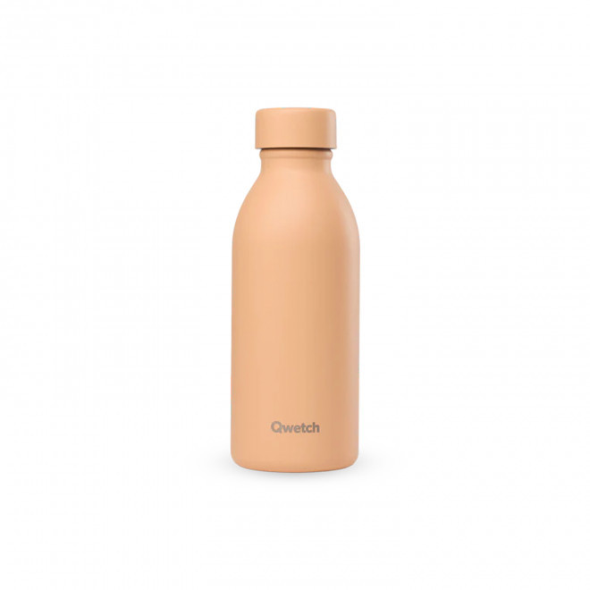 GOURDE ISOTHERME 500 ML QWETCH® PERSONNALISABLE 'ICON' - abricot