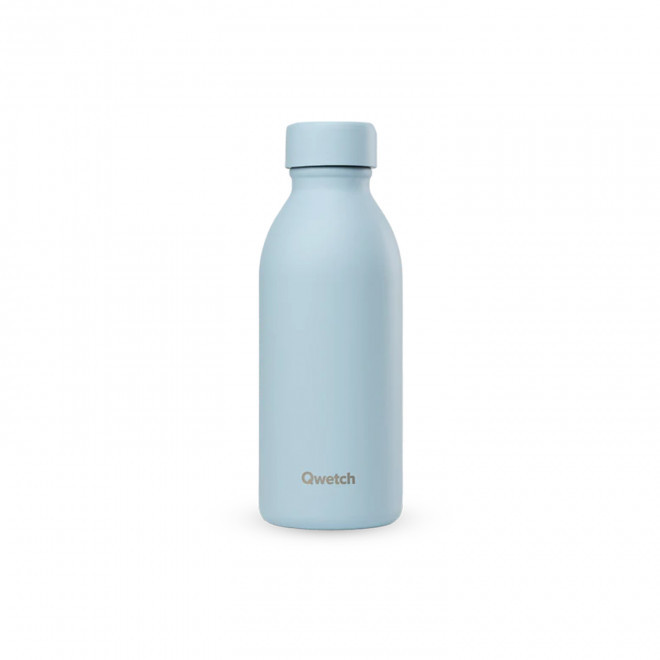 GOURDE ISOTHERME 500 ML QWETCH® PERSONNALISABLE 'ICON' - bleu pastel