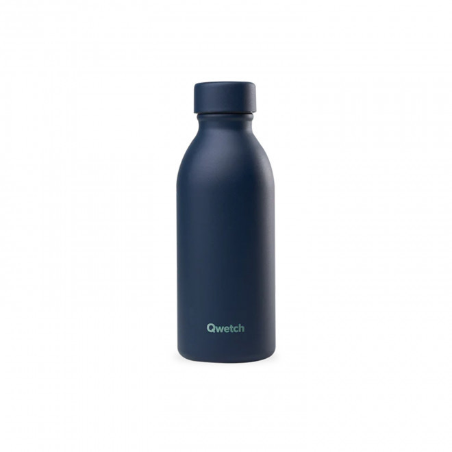 GOURDE ISOTHERME 500 ML QWETCH® PERSONNALISABLE 'ICON' - bleu marine