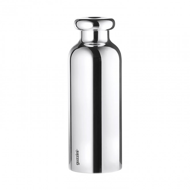 GOURDE ISO GUZZINI PERSONNALISABLE 'STEEL ON THE GO' - chromé