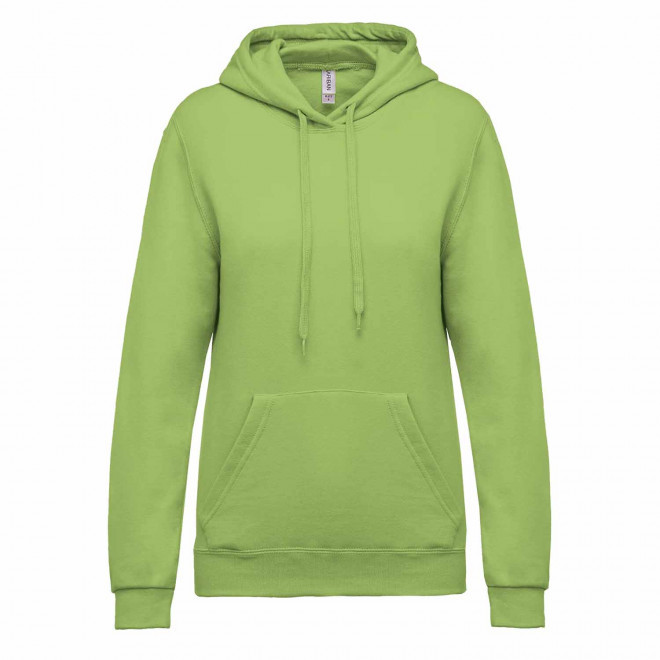 SWEAT-SHIRT PERSONNALISABLE FEMME CAPUCHE 'KARIHOOD' - citron vert