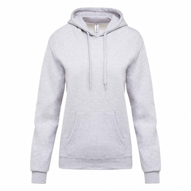 SWEAT-SHIRT PERSONNALISABLE FEMME CAPUCHE 'KARIHOOD' - gris clair