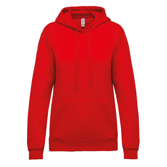 SWEAT-SHIRT PERSONNALISABLE FEMME CAPUCHE 'KARIHOOD' - rouge