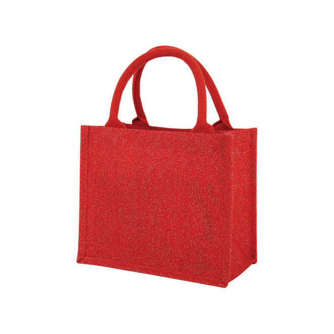 CABAS MINI EN JUTE PERSONNALISABLE 'VAIL' - rouge