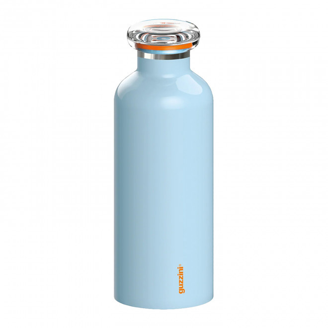 GOURDE ISOTHERME GUZZINI PERSONNALISABLE 'ON THE GO' - bleu clair