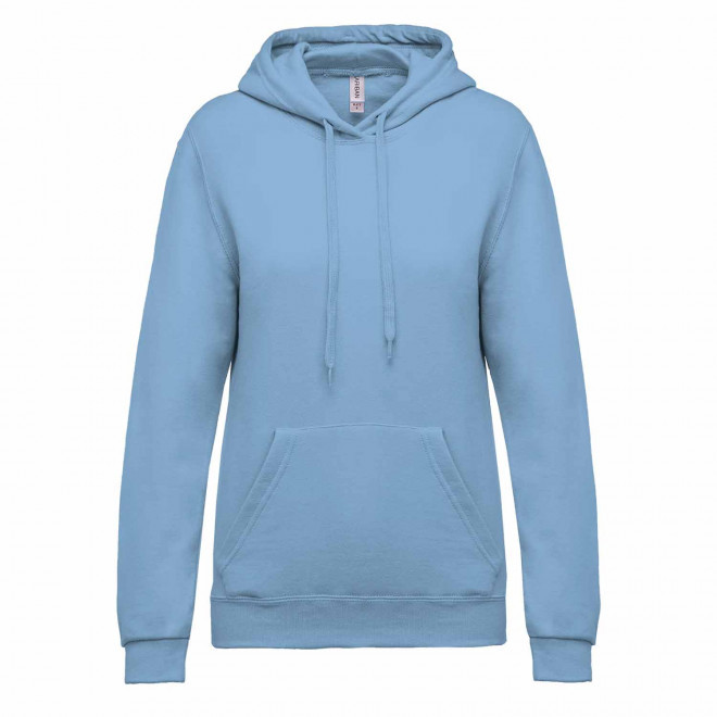 SWEAT-SHIRT PERSONNALISABLE FEMME CAPUCHE 'KARIHOOD' - bleu ciel