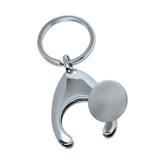 PORTE-CLÉS AVEC JETON 'EUROMÉTAL PLUS' - métal