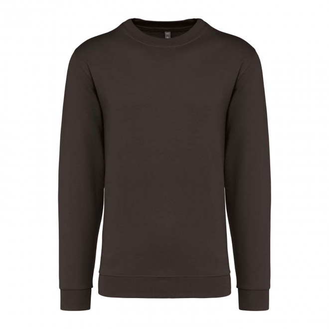 SWEAT-SHIRT MIXTE COL ROND PERSONNALISABLE 'KARIHOOD' - chocolat