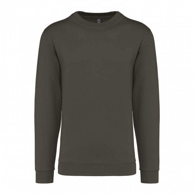 SWEAT-SHIRT MIXTE COL ROND PERSONNALISABLE 'KARIHOOD' - kaki foncé