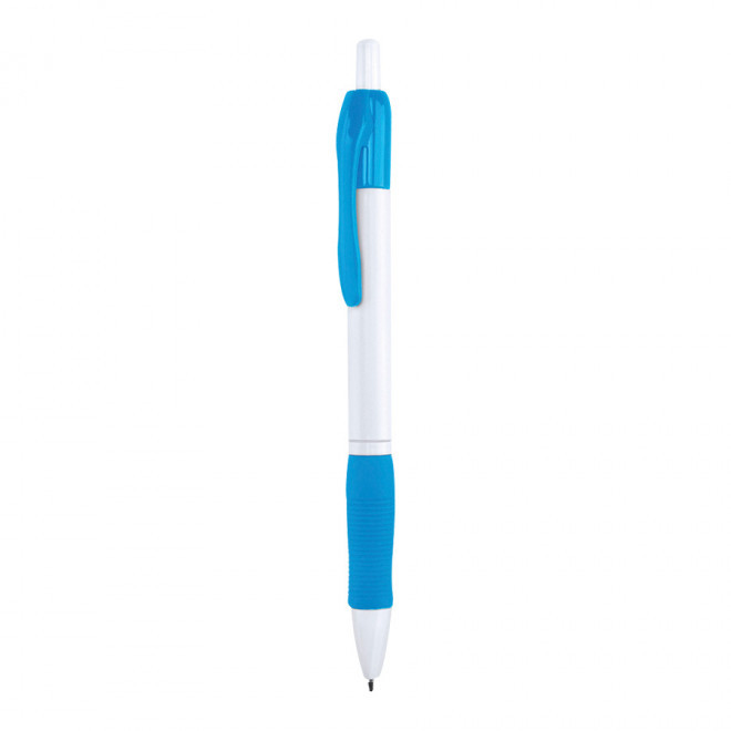 STYLO PERSONNALISE 'ALASSIO' CORPS BLANC - bleu clair