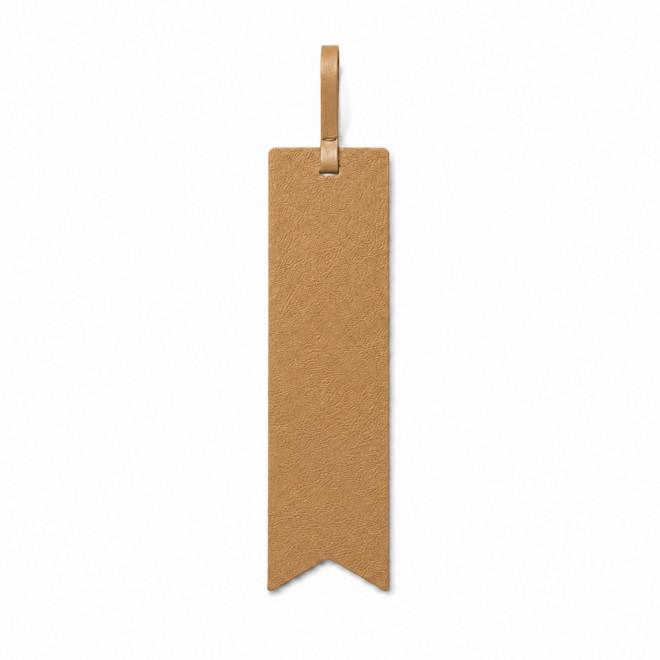 MARQUE PAGE PERSONNALISE EN CUIR RECYCLE 'FABY' - nature