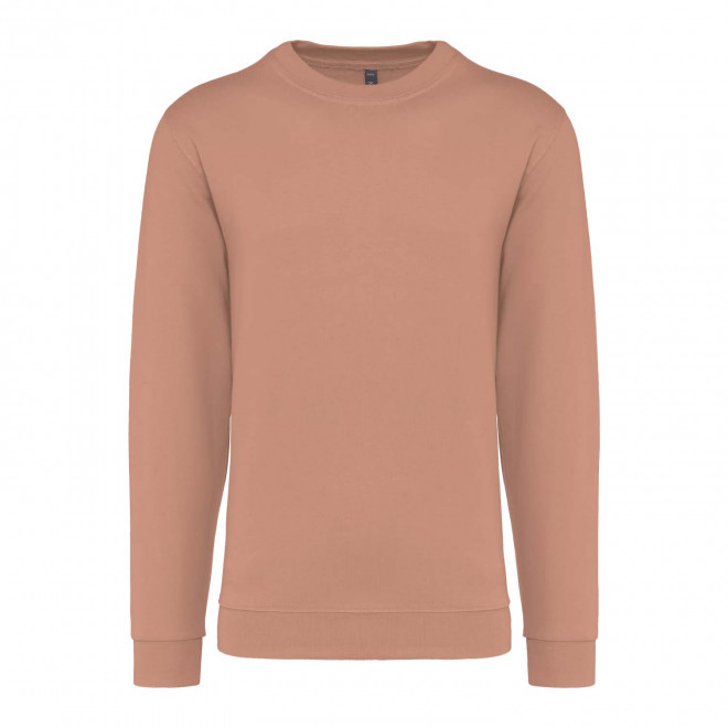 SWEAT-SHIRT MIXTE COL ROND PERSONNALISABLE 'KARIHOOD' - pêche