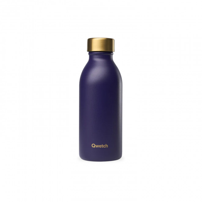 GOURDE ISOTHERME 500 ML QWETCH® PERSONNALISABLE 'ICON' - violet/or