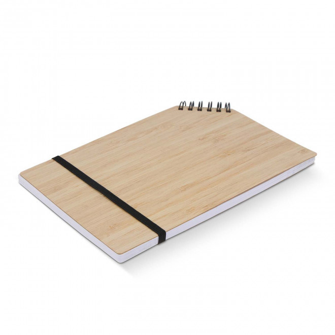BLOC NOTES EN BAMBOU A5 PERSONNALISE 'ANGLUS' - nature