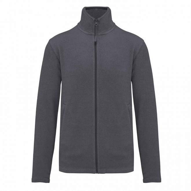 POLAIRE ZIPPE HOMME PERSONNALISABLE 'KARIPOL' - gris
