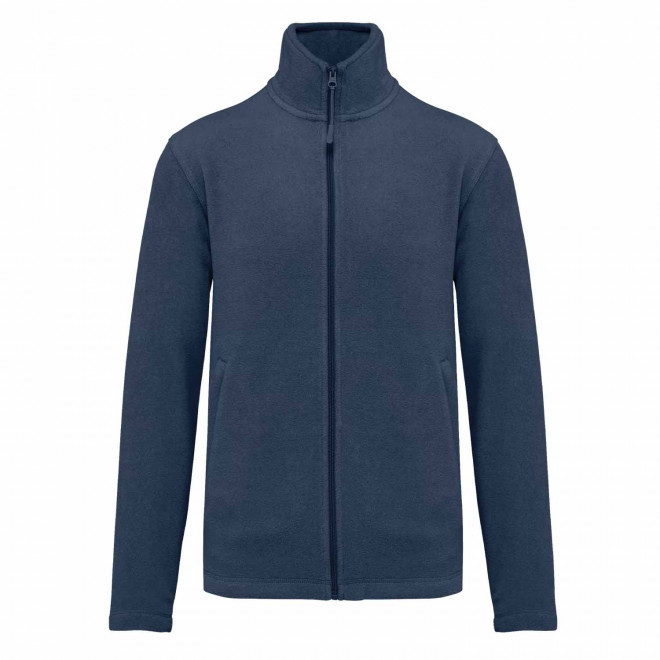 POLAIRE ZIPPE HOMME PERSONNALISABLE 'KARIPOL' - bleu foncé