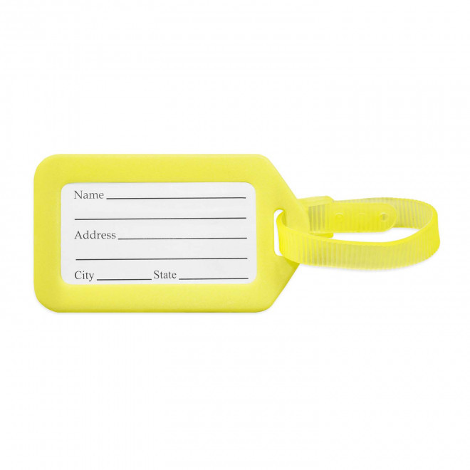 ETIQUETTE DE VOYAGE PERSONNALISABLE 'TROPICOOL' - jaune