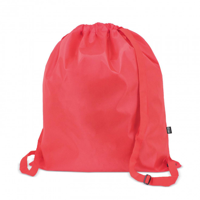 SAC A DOS CORDELETTES PLATES PUBLICITAIRE 'CROLY' - rouge