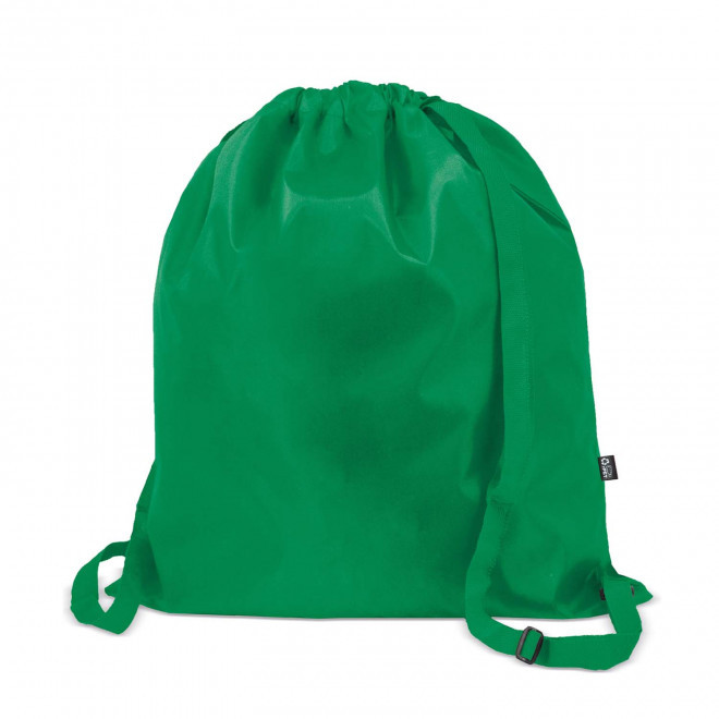 SAC A DOS CORDELETTES PLATES PUBLICITAIRE 'CROLY' - vert