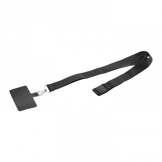 TOUR DE COU TELEPHONE PERSONNALISABLE 'BASICLAN COLOR' - noir