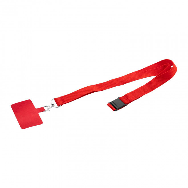 TOUR DE COU TELEPHONE PERSONNALISABLE 'BASICLAN COLOR' - rouge